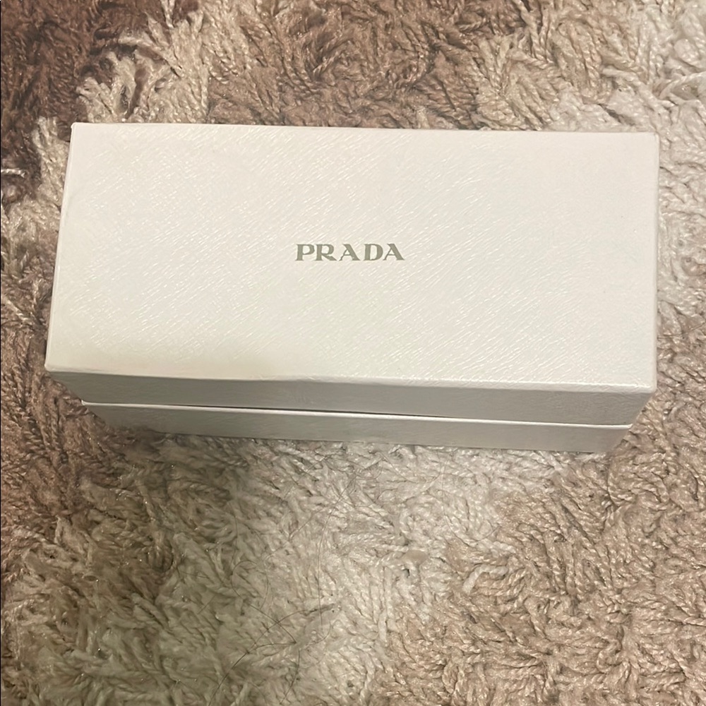 Empty Prada Elegant White Gift Box